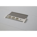 SlimCover blanc 2x2P+T + 2 USB C&A +2 port RJ45 non équipé keystone DIGITEL